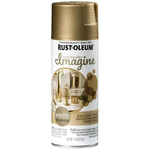 Rust-Oleum Spray Paint, Champagne, Metallic, 11 oz 354080 - main